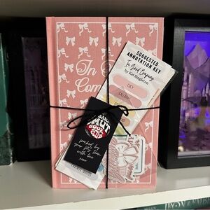 Probably Smut In Good Company Pink Bow Patterned Hardback Book